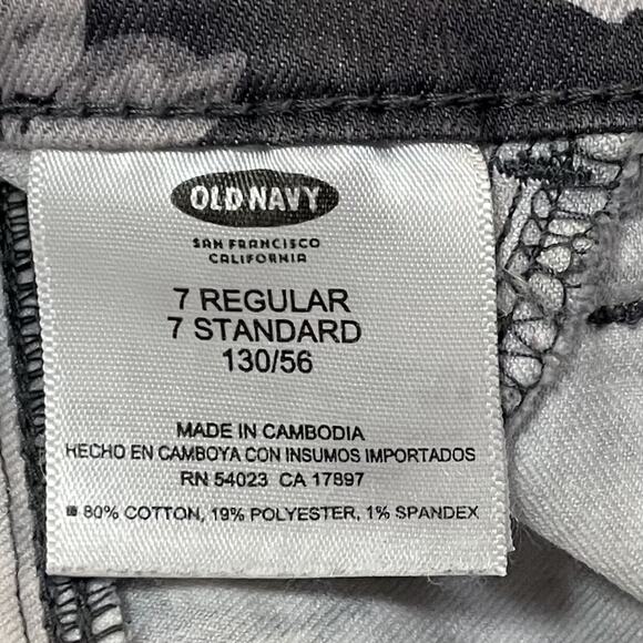 Old Navy Girls Floral Rockstar Jeggings Crop Size 7 Regular - Picture 9 of 11